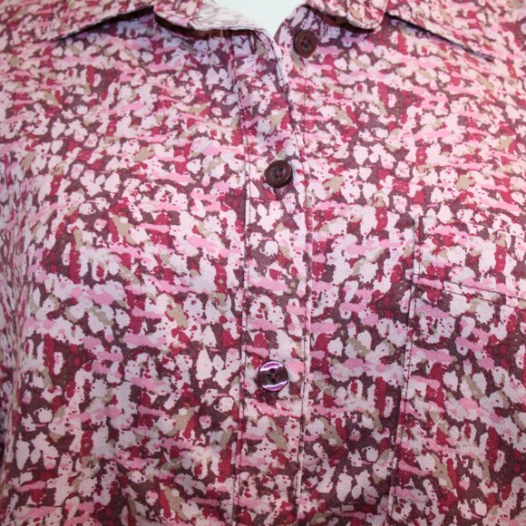 Calvin Klein Jeans womens Abstract button up shirt Size Large - Picture 4 of 6